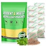 Mouse and Insect Repellent Pouches, Pest Repellent 10 Pouches, Peppermint Oil Rat Repellent for Mice Rats Squirrels Ants, Natural Mouse Deterrent for House, Garden, Car, RV, Garage, Basement