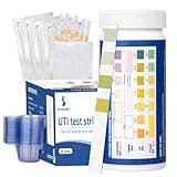 4-in-1 UTI Test Strips, 50ct Full Panel Urinary Tract Infection Test Kit at Home for Women Men Kids, Urinalysis Leukocytes, Nitrites, PH, Protein Urine Strip for UTI and Bladder, 50 Strips 50 Cups
