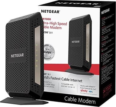 Netgear CM1000 Ultra-High Speed DOCSIS 3.1 Cable Modem - Black - CM1000 (Renewed)