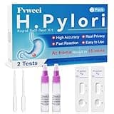 H Pylori Test Kit, H-Pylori Test, H. Pylori Stool (Antigen) Self-Test at Home, Accurate Helicobacter Pylori Test, Fast Results in 10-15 Mins, Easy to Use (2 Count (Pack of 1))