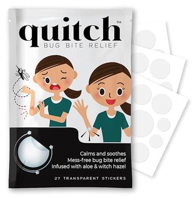 quitch Bug Bite Itch Relief Patch Kids, Bug Bite Patch, Summer Travel Essentials for Kids, Mosquito Anti Itch Cream Alternative Summer Camp Essentials Itch Relief, Baby hydrocortisone Alternative