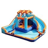 AirMYfun Water Slide Bounce House for Kid and Adult Outdoor with Large Splash Pool Inflatable Bouncy Castle with Long Dual Slide and Basketball Hoop for Kids Outdoor