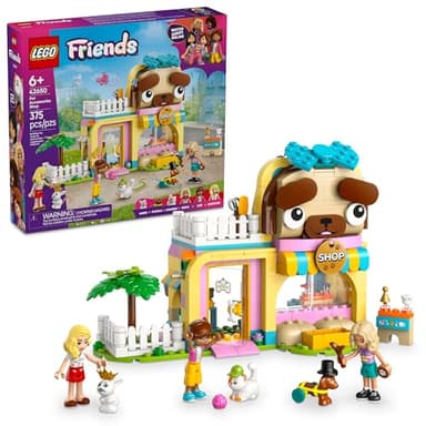 LEGO Friends Pet Accessories Shop Pretend Play Set - Building Toy for Kids, Girls and Boys, Ages 6+ - with 3 Minidolls, Toy Dog, Cat, & Rabbit - Gift Idea for Birthday - 42650
