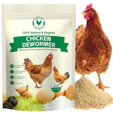 Suquuee All-Natural Chicken Dewormer Powder – Herbal Poultry Supplement, Supports Gut Health & Digestive Comfort, Safe for Eggs & All Ages, 1LB Pouch