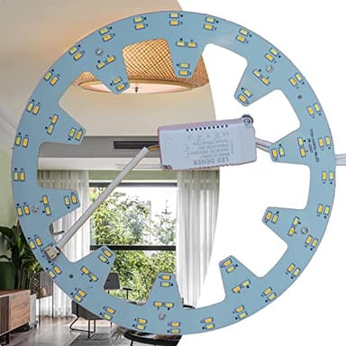 OLYMSTAR 24W 3 Color Temperature LED Flush Mount Ceiling Fan Light Kit Replacement LED Light Board Panel,Retrofit LED Light Engine