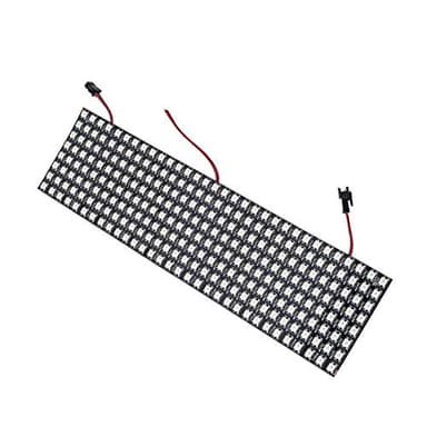 BTF-LIGHTING WS2812B ECO RGB Alloy Wires 5050SMD Individual Addressable 8X32 256 Pixels LED Matrix Flexible FPCB Full Color Works with WLED,SP802E,etc Controllers Image Video Text Display DC5V