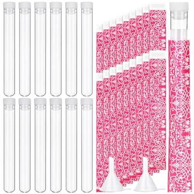 Copkim 38 Pcs Tampon Tube Set Included Plastic Travel Tube Containers for Women Tampon Reusable Wrappers(Stylish Style)