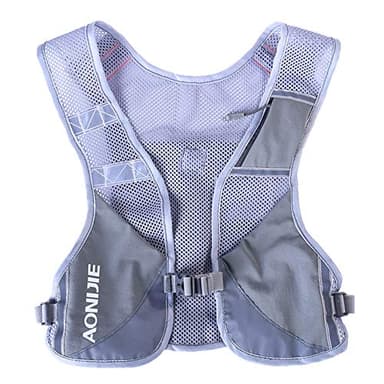 AONIJIE Men Women Ultralight Running Vest Pack Reflective Breathable Hydration Backpack for Hiking Camping Marathon Cycling Race (Gray)