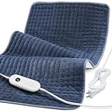 Heating Pad for Back Pain Relief, 17" X 33" XXX-Large Heating Pads for Cramps,Electric Heating Pad Xl with 6 Fast Heating Settings,Moist Dry Heat Options,Auto-Off,Machine Washable