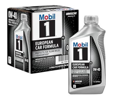 Mobil 1 FS European Car Formula Full Synthetic Motor Oil 0W-40, 1 Quart (Pack of 6)