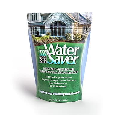WaterSaver Grass Mixture with Turf-Type Tall Fescue Used to Seed New Lawn and Patch Up Jobs - Grows in Sun or Shade, 10 lbs - Covers 1/20 Acre, Model:Grass Seed Mixture with
