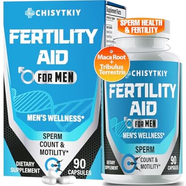 Chisytkiy Male Fertility Supplements, Advanced Fertility Supplement for Men Optimal Sperm Count Motility & T-Level with Maca Root, Tribulus Terrestris, Zinc, CoQ10, Pre Conception for Him, 90 Caps