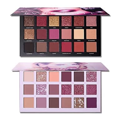 UCANBE 2Pcs Twilight Dusk & Aromas Nude Eyeshadow Palette Makeup Set, Matte Shimmer Glitter Pressed Pearl All Highly Pigmented Blending Powder, Natural Velvet Texture Eye Shadow Kit