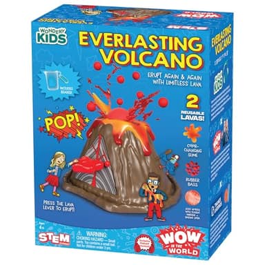 Wow in The World Everlasting Volcano | Erupt Your Volcano Again & Again, Slime Lava, Rubber Lava Rocks, Companion Audio Content, Bonus Reusable Science Tool, STEM Toy for Kids 4+ by Thames & Kosmos