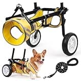 Lokshun Dog Wheelchair for Back Legs, Upgraded Wheelchair for Small & Medium Dogs, Adjustable Dogs Carts with Wheels for Disabled Hind Legs, All-Terrain Tires Dog Wheels for Back Legs (L)
