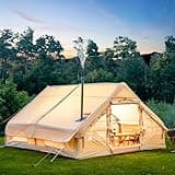 Yoleny Inflatable Tents for Camping with Stove Jack, 6-8 Person Blow Up Tent, Easy Setup with Hand Pump, Portable 130 Square Waterproof Camping Tent