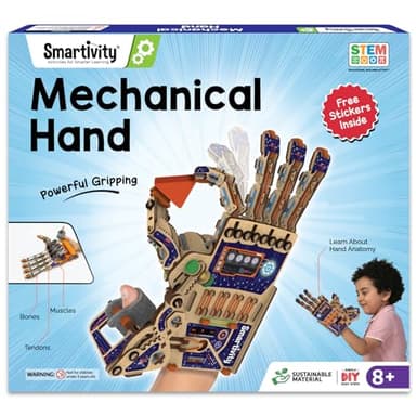 Smartivity DIY Robotic Mechanical Hand STEM Toy for Kids 8-14 Years Old | Parents Choice Award Winner I Birthday Gift for Kids | Engineering Kit for 8, 9, 10, 11, 12, 13, 14 Years Old Boys & Girls