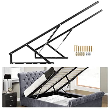 BEAMNOVA 4.6 FT Bed Lift Mechanism, 286-319 lbs Load Capacity, Lifting Gas Spring Set, Heavy Duty, for Storage Box Bed Sofa, Space Saving DIY Project