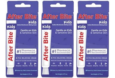 After Bite Kids - Bug Bite Itch Relief for Kids with Sodium Bicarbonate - Ideal for Mosquito Bites, Fire Ant Bites, Bees & More - Portable Cream Formula - 0.7 oz (3 Pack)