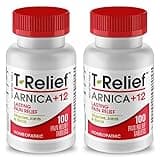 T-Relief Arnica +12 Natural Relieving Actives for Back Pain Joint Soreness Muscle Aches & Stiffness, Whole Body Fast Acting Relief for Women & Men - 100 Tablets (2 Pack)