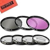 7 Piece 40.5mm Filter Set Includes 3 PC Filter Kit (UV-CPL-FLD) and 4 PC Close Up Filter Set for Sony ZV-E10, Alpha A5000, A5100, A6000, A6300, A6500, NEX-5TL, NEX-6 Camera with 16-50mm E-Mount Lens