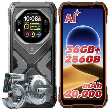 OSCAL Tank 1 5G Unlocked Rugged Phone 20000mAh/55W, 6,78" FHD+ 120Hz & 2,01" Rear Touchscreen, 36GB+256GB/2TB Rugged Smartphone Android 15, 64MP+50MP+20MP Night Vision, IP68/IP69K/GPS/QZSS/OTG 1PCS