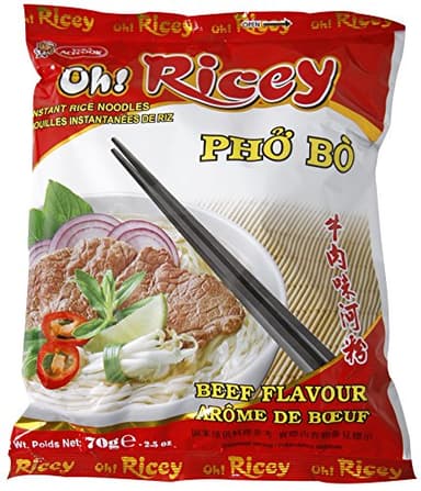 Oh! Ricey Instant Rice Noodle Pho Bo Soup (Beef Flavor) - 2.5oz (Case of 24)
