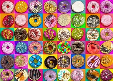 Jigsaw Puzzles 1000 Pieces for Adults, Families (Donuts) Pieces Fit Together Perfectly