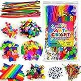 WAU CRAFTS Arts and Crafts Supplies for Kids - 1750 pcs Crafting for School Kindergarten Homeschool - Supplies Set for Craft Art - Supply Kit for Toddlers Age 2 3 4 5 6 7 8 9