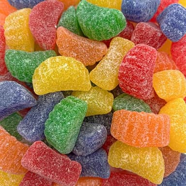 Fruit Slices Candy | 2 Pound Bulk Bag | Assorted Sugar Coated Jelly Candies in Strawberry, Orange, Lemon, Grape, Apple Flavors | Old Fashioned Candy