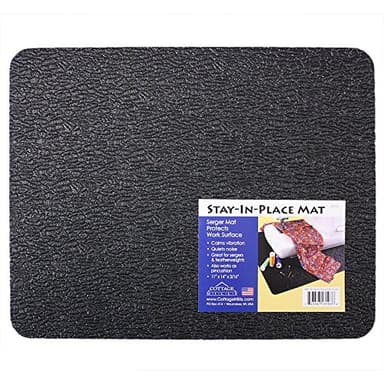 Cottage Mills Stay-in-Place Machine Mat - 11" x 14" - Calms Vibration and Dampens Noise. Great for Sergers. Made in USA.