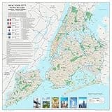New York City Street Map - 23.2 x 23.2 Inches - Paper Laminated