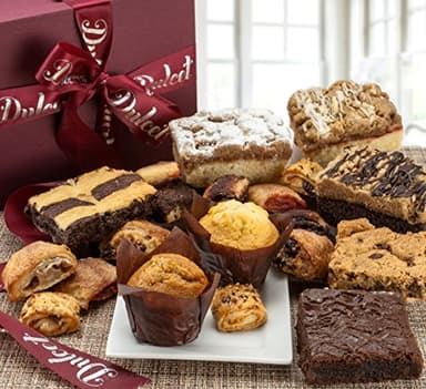 Dulcet Gift Basket - Premium Freshly Gourmet Baked Goods - Gift Basket for All Types of Special Occassions - Assorted Variety of Tastes with Delicious Brownies Crumb Cakes Rugelah and