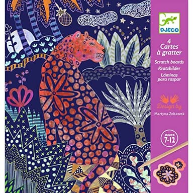 DJECO Lush Nature Scratch Cards, Multicolor