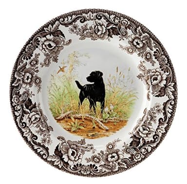 Spode Woodland Hunting Dogs Black Labrador Salad Plate