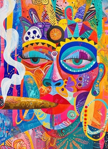 Lucky Puzzles - Her Royal Highness - 1000 Piece Jigsaw Puzzle for Adults | Bold Modern Art Puzzle | Colourful Portrait Puzzle | Unique Brain Teaser | Cool Puzzles for Adults