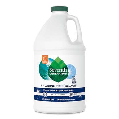 Seventh Generation Non-Chlorine Bleach, 3-in-1 Benefits Fights Stains, Free & Clear, 64 Fl Oz
