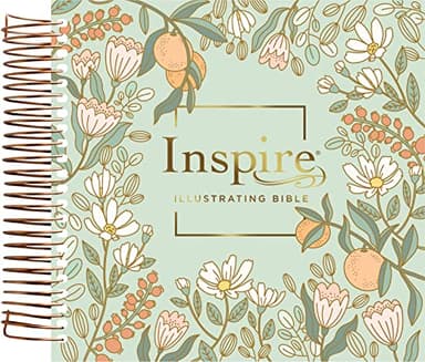 NLT DaySpring Inspire Illustrating Bible, Filament Enabled (Spiral Bound, Mint Floral Garden)
