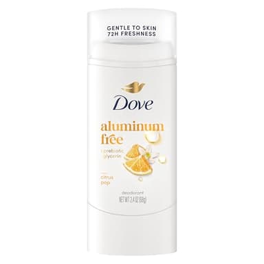 Dove Deodorant Stick Citrus Pop for 72 Hour Odor Protection Aluminum Free 2.4 oz