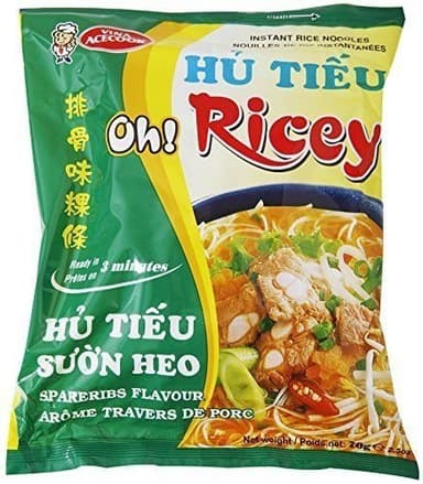 Oh! Ricey Instant Rice Noodles Hu Tieu Suon Heo Soup (Spareribs Flavor) (Case of 24)