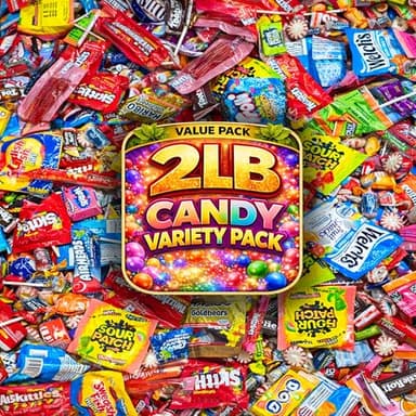 Ultimate Assorted Candy Mix 2 LB Bulk – Individually Wrapped Candy Variety Pack for Candy Bowl, Office Snacks, Party Favors, Piñata Fillers, Halloween Candy, Kids & Adults Treat Bag
