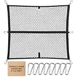 SwiftGaze Highly Elastic Cargo Truck Bed Net Durable Cargo Net Keeping Cargo Secure with 8 Hooks Strong Bungee Net for Car Pickup SUV Trailer Truck Bed Organize (Single Layer)