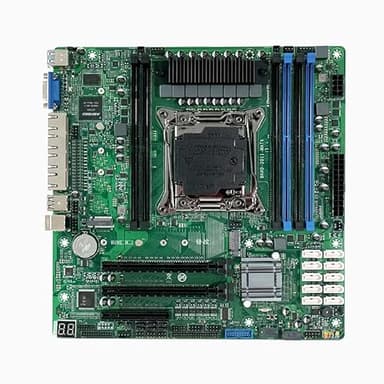 HKUXZR C612 NAS Motherboard Slot 10xSATA 2*M.2_ NVME PCIE X16 ×2 LGA2011-3 for NAS Router Sever 4x2.5GbE I226 DDR4 RAM Memory VGA Support Turbo PCIE 24 * 24cm