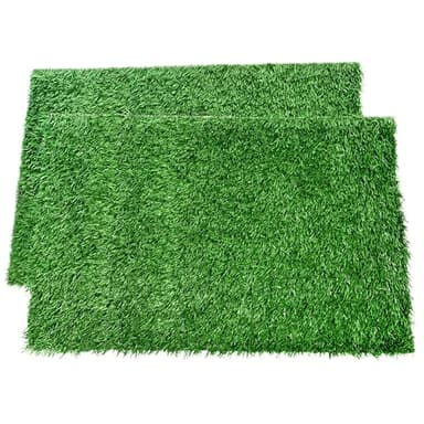 LOOBANI Dog Grass Pee Pads, Artificial Dog Grass Pads for Potty Tray, Fake Grass for Dogs to Pee On, Outdoor Indoor Pee Grass for Dog Potty(14*18 inch)