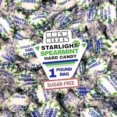 Sugar-Free Spearmint Mints, 1-Pound Pack, 85 Pieces, Spearmint Hard Candy