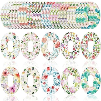 Panelee 30 Pcs 10 Styles Adhesive Patches Compatible with Dexcom Sweatproof Colorful Sensor Floral Adhesive Tape with Split Backing Continuous Glucose Monitor Protection (G6,3.94 x 2.76 Inches)