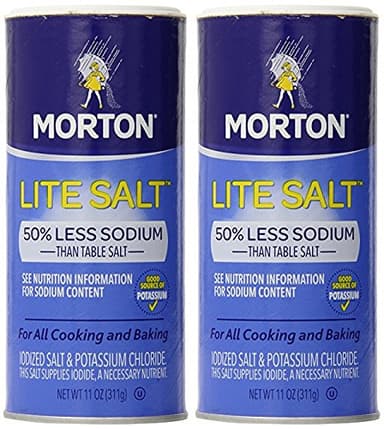Morton Salt Lite Salt, 11 oz, 2 pk