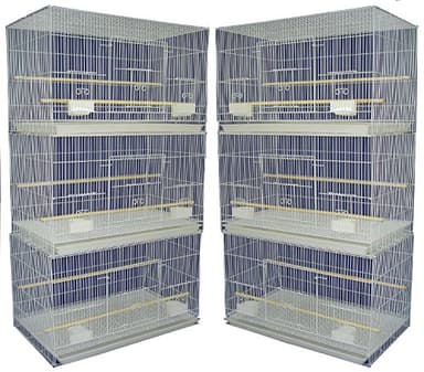 Small Breeding Cages, Pack of 6, 24 x 16 x 16 H inches, White