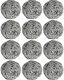12Pcs Steel Wool Scrubber Pads for Cleaning Dishes, Pans, Pots, Ovens, Grills, Sinks - Stainless Steel Scrubbers for Kitchen, 12 Pack