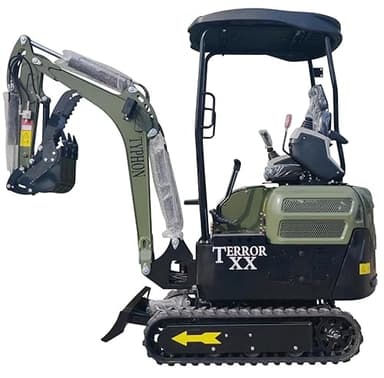 4,000 lb TYPHON TERROR XX Mini Excavator Rubber Track with Kubota D902 Diesel Engine USA